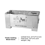 NNEOBA Portable Windproof Wood Stove Camping Grill And Gas Burner