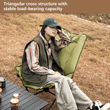 NNEOBA High-Back Moon Chair with Hollow Cotton Padding Green
