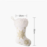 White Plush Christmas Stocking