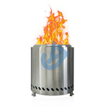 NNEOBA Smokeless Stainless Steel Camping Stove Mini Fire Pit Silver