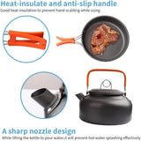 NNEOBA Camping Cookware Set Non-Stick Pots for 2-3 People