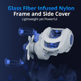 NNEOBA Right-Handed Baitcasting Reel High-Speed Gear Ratio White