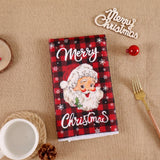 Christmas Kitchen Towel Set of 2 Santa Claus Festive Dish Towels