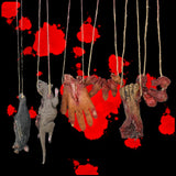 Halloween Horror Hanging Pendant Fake Dead Mouse Bat Broken Hand Feet Halloween Party Home Haunted House Scary Decoration Props