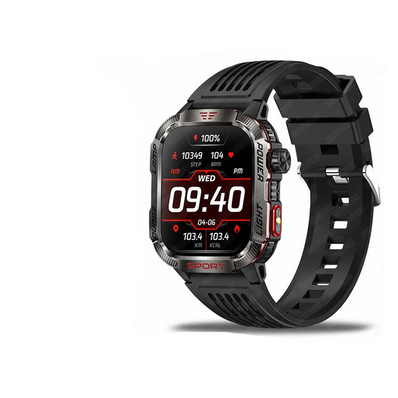 NNEOBA LED Flashlight Smart Watch Black