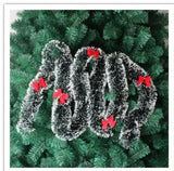 2M Red Christmas Tinsel Garland with LED Lights