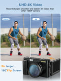 NNEOBA 4K Digital Camera with Autofocus Anti-Shake Black