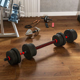 NNEOBA Adjustable Dumbbell Set with Connector Bar (2-in-1 Home Gym)