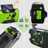 NNEOBA Emergency Radio with Power Bank Green