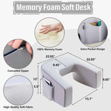 NNEOBA Memory Foam Lap Desk Pillow Ergonomic Laptop Pillow Grey