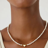 Freshwater Rice Pearl Necklace – 4mm Adjustable Pearl Necklace for Women