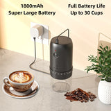 NNEOBA 1800mAh Electric Coffee Grinder 40 Level Adjustable Burr Grinder Black