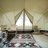 NNEOBA Camping Glamping Cotton Tent 3-Person Double-Layer Waterproof Tent Ivory