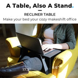 NNEOBA Portable Laptop Desk Stand: Foldable & Adjustable, Ideal for Bed, Couch, Office - Black