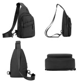 Men's Waterproof Nylon Crossbody Sling Bag