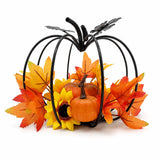 Black Iron Pumpkin Autumn Harvest Decoration 19 × 19 × 16.5 cm