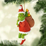 17Pcs 2D Green Monster Christmas Ornaments Flat Acrylic