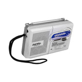 NNEOBA Portable Battery-Operated Radio Silver