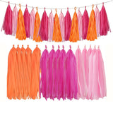 15-Piece 14-Inch / 35CM Vibrant Tassel Garland Banners