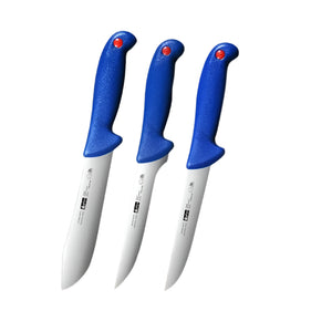 NNEOBA 3-Piece Stainless Steel Boning Knife Set Precision Kitchen Knives Blue
