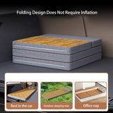 NNEOBA Non-Inflatable Car Travel Bed Folding Sleeping Pad with Pillow Brown