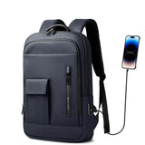 NNEOBA 15.6 Laptop Backpack with Dual Charging Ports Blue