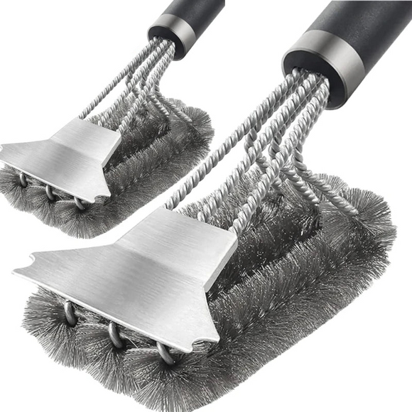 NNEOBA 2PCS Grill Brush Scraper Silver