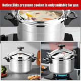 NNEOBA 7L Heavy-Duty Aluminum Pressure Cooker Explosion-Proof Design Silver