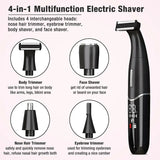 NNEOBA Precision Body And Intimate Area Shaver USB C Rechargeable Wet & Dry Black