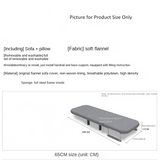 NNEOBA Orange Foldable Sofa Bed - Convertible Chair with Adjustable Height - Single Stool Design