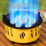 NNEOBA 20000W Camping Stove 7-Core Yellow