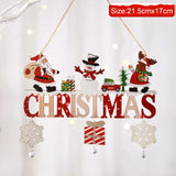 Wooden Santa Claus Gnome Hanging Ornament Door & Tree Decoration