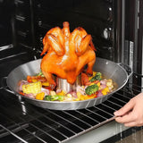 NNEOBA BBQ Chicken Holder Pan Silver