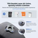 NNEOBA B-Shaped Inflatable Travel Pillow Dual Neck Support Gray