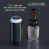 NNEOBA Wireless Portable Espresso Coffee Machine for Travel & Home