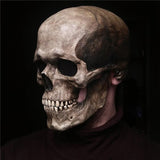 Full Face Skull Mask Helmet with Movable Jaw for Halloween & Cosplay