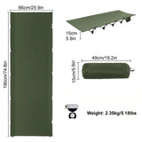 NNEOBA Portable Camping Cot Compact Folding Bed Green
