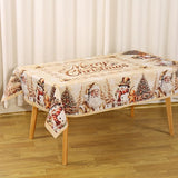 Vintage Gold Merry Christmas Tablecloth