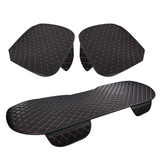 NNEOBA 3-Piece Universal Car Seat Covers Breathable Cotton Linen Cushion Set Black