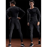 NNEOBA Long Sleeve T Shirt Men Elastic Training T-shirt