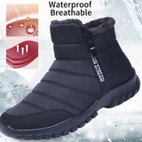 Men's Waterproof Fleece-Lined Snow Ankle Boots