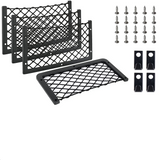 NNEOBA 4PCS Framed Car Mesh Storage Net Bags 36x18CM Organizer Pockets Black