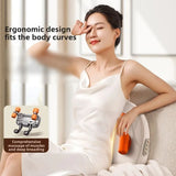 NNEOBA Wireless Electric Shiatsu Massage Pillow Rechargeable Heating Massager Orange