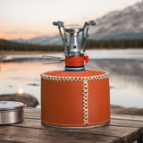 NNEOBA 2PCS Mini Camping Gas Stove Orange