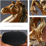NNEOBA Elegant Resin Horse Sculpture - Creative Home and Office Decor