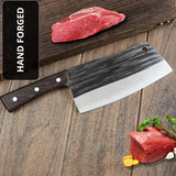 NNEOBA Handmade Forged Kitchen Knife Brown