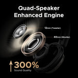 NNEOBA Wireless Over-Ear Bluetooth Headphone Black