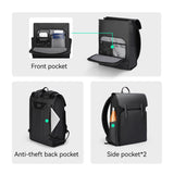 NNEOBA Classic Leather Laptop Backpack Black