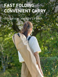 NNEOBA 2-in-1 Reclining Camping Chair Adjustable Khaki