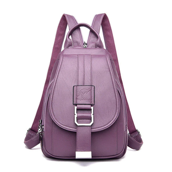 NNEOBA Travel Backpack Women Shoulder School Bag (Purple)